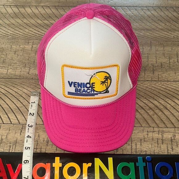 Aviator Nation Venice Beach 🏖️ Patch Mesh Adjustable Trucker Hat 🧢 Made in 🇺🇸 - Picture 8 of 17